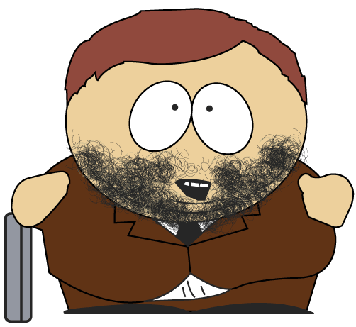 Cartman with beard